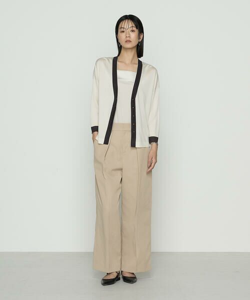 COMME CA COMFORT / コムサ・コンフォート（Lサイズ） カーディガン・ボレロ | 〔 TALLサイズ 〕 シルキー天竺ニット バイカラーカーディガン | 詳細6