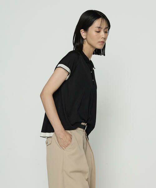 COMME CA COMFORT / コムサ・コンフォート（Lサイズ） ニット・セーター | 〔 TALLサイズ 〕 シルキー天竺ニット ポロニットプルオーバー | 詳細2