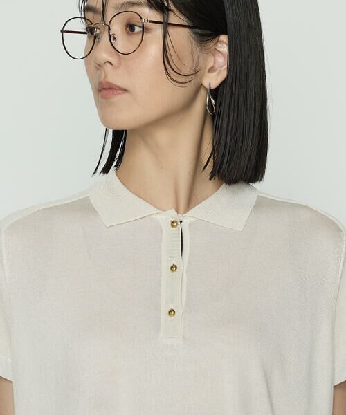 COMME CA COMFORT / コムサ・コンフォート（Lサイズ） ニット・セーター | 〔 TALLサイズ 〕 シルキー天竺ニット ポロニットプルオーバー | 詳細13