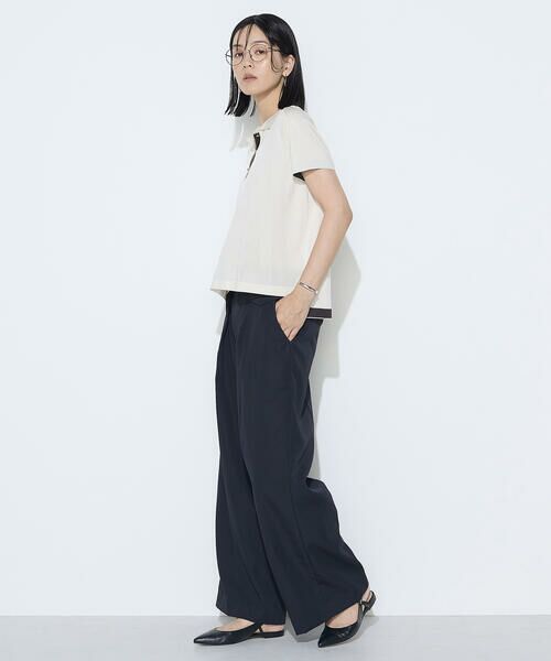 COMME CA COMFORT / コムサ・コンフォート（Lサイズ） ニット・セーター | 〔 TALLサイズ 〕 シルキー天竺ニット ポロニットプルオーバー | 詳細18