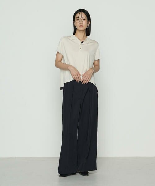 COMME CA COMFORT / コムサ・コンフォート（Lサイズ） ニット・セーター | 〔 TALLサイズ 〕 シルキー天竺ニット ポロニットプルオーバー | 詳細7