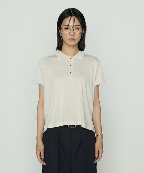 COMME CA COMFORT / コムサ・コンフォート（Lサイズ） ニット・セーター | 〔 TALLサイズ 〕 シルキー天竺ニット ポロニットプルオーバー | 詳細10