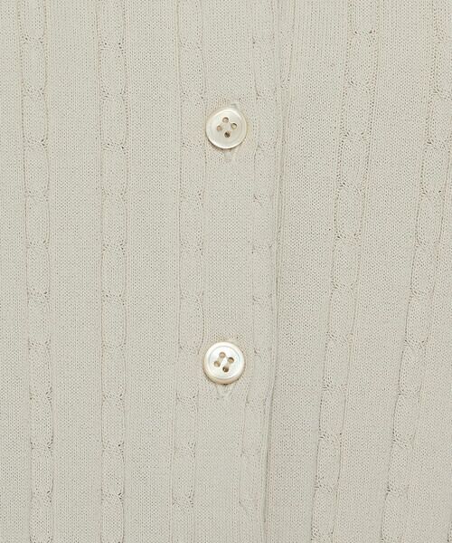 COMME CA COMFORT / コムサ・コンフォート（Lサイズ） カーディガン・ボレロ | 〔 TALLサイズ 〕 コットンダルストレッチ ケーブルカーディガン | 詳細13