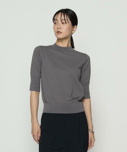 COMME CA COMFORT / コムサ・コンフォート（Lサイズ） ニット・セーター | 〔 TALLサイズ 〕 コットンダルストレッチ 半袖プルオーバー | 詳細2