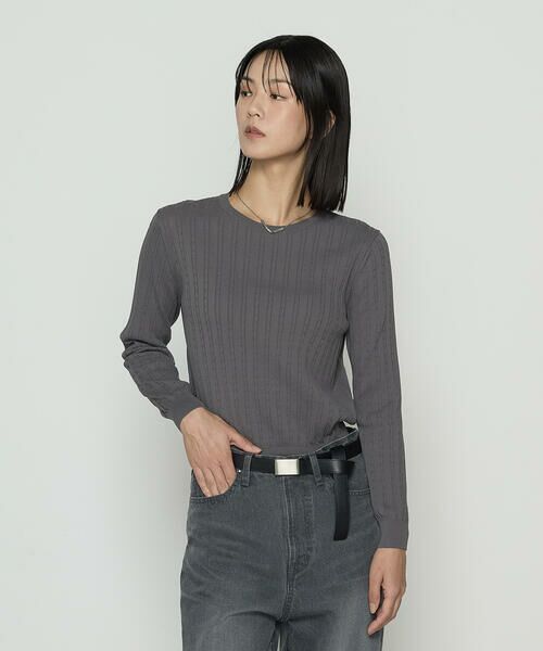 COMME CA COMFORT / コムサ・コンフォート（Lサイズ） ニット・セーター | 〔 TALLサイズ 〕 コットンダルストレッチ ケーブルプルオーバー | 詳細2