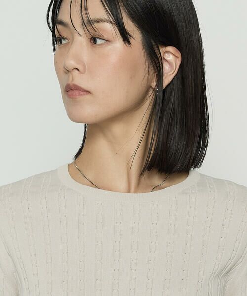COMME CA COMFORT / コムサ・コンフォート（Lサイズ） ニット・セーター | 〔 TALLサイズ 〕 コットンダルストレッチ ケーブルプルオーバー | 詳細9