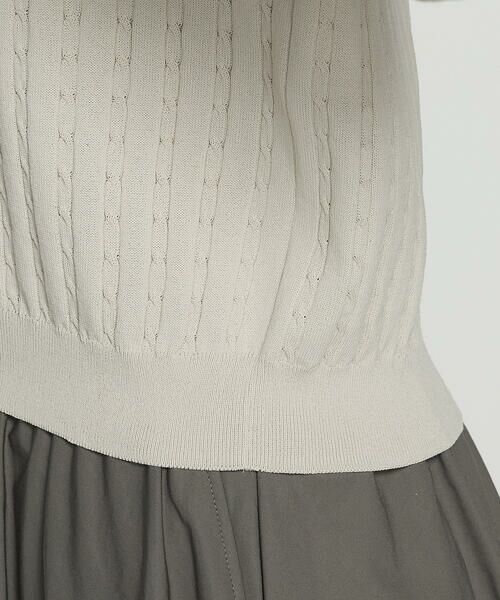 COMME CA COMFORT / コムサ・コンフォート（Lサイズ） ニット・セーター | 〔 TALLサイズ 〕 コットンダルストレッチ ケーブルプルオーバー | 詳細11