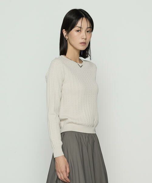 COMME CA COMFORT / コムサ・コンフォート（Lサイズ） ニット・セーター | 〔 TALLサイズ 〕 コットンダルストレッチ ケーブルプルオーバー | 詳細5