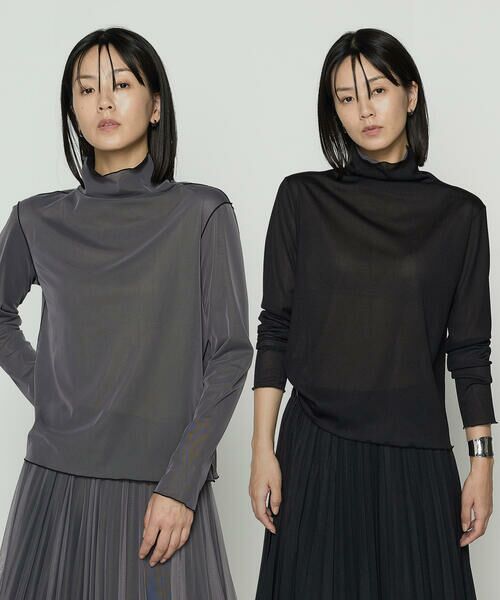 COMME CA COMFORT / コムサ・コンフォート(Lサイズ) カットソー | 〔 TALLサイズ 〕【リバーシブル】ソフトチュール プルオーバー | 詳細1