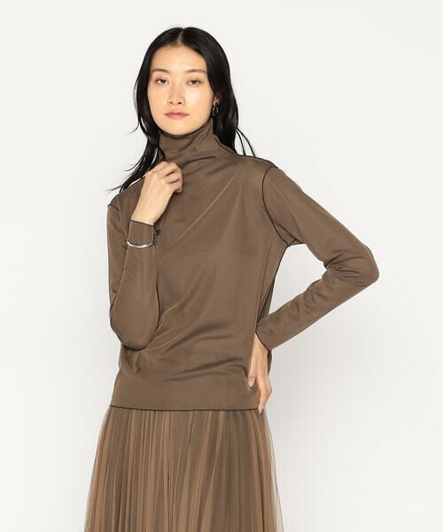 COMME CA COMFORT / コムサ・コンフォート(Lサイズ) カットソー | 〔 TALLサイズ 〕【リバーシブル】ソフトチュール プルオーバー(16:キャメル×ダークブラウン)