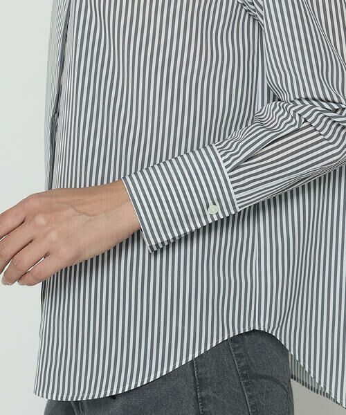 COMME CA COMFORT / コムサ・コンフォート（Lサイズ） シャツ・ブラウス | 〔 TALLサイズ 〕 デシンストライププリント ボウタイシャツ | 詳細8