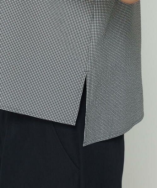 COMME CA COMFORT / コムサ・コンフォート（Lサイズ） シャツ・ブラウス | 〔 TALLサイズ 〕 シアーサッカーギンガム ボウタイブラウス | 詳細13