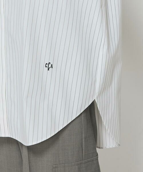 COMME CA COMFORT / コムサ・コンフォート（Lサイズ） シャツ・ブラウス | 〔 TALLサイズ 〕 ストライプタイプライター／バルキーオックスフォード クロップドシャツ | 詳細11