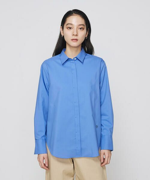 COMME CA COMFORT / コムサ・コンフォート（Lサイズ） シャツ・ブラウス | 〔 TALLサイズ 〕 ストライプタイプライター／バルキーオックスフォード クロップドシャツ | 詳細19