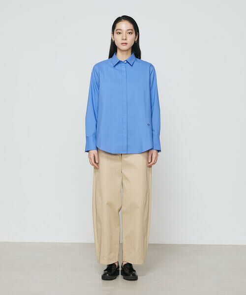 COMME CA COMFORT / コムサ・コンフォート（Lサイズ） シャツ・ブラウス | 〔 TALLサイズ 〕 ストライプタイプライター／バルキーオックスフォード クロップドシャツ | 詳細15