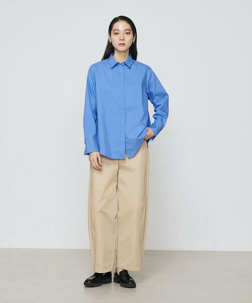 COMME CA COMFORT / コムサ・コンフォート（Lサイズ） シャツ・ブラウス | 〔 TALLサイズ 〕 ストライプタイプライター／バルキーオックスフォード クロップドシャツ | 詳細16