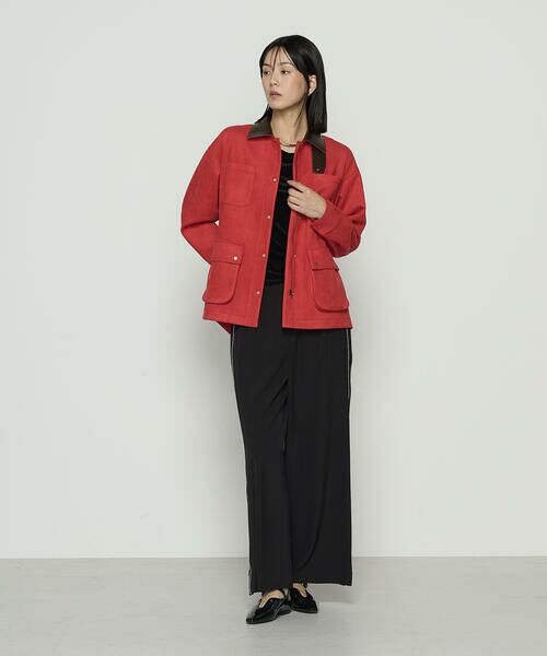 COMME CA COMFORT / コムサ・コンフォート（Lサイズ） カットソー | 〔 TALLサイズ 〕 シアーベロア ラウンドネックプルオーバー | 詳細4