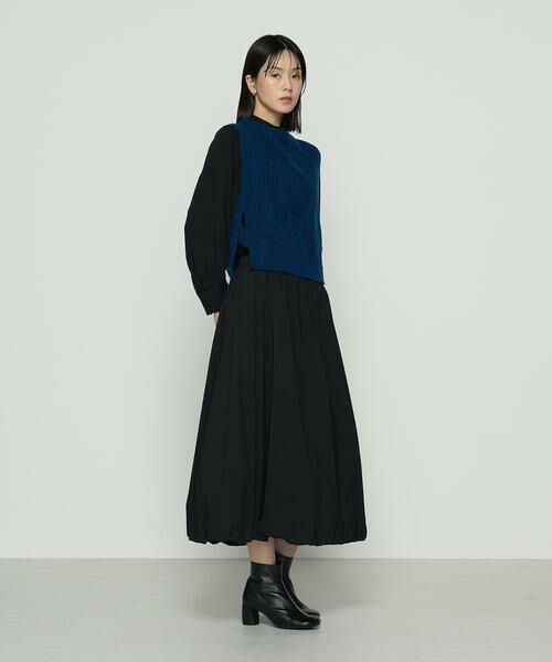 COMME CA COMFORT / コムサ・コンフォート（Lサイズ） シャツ・ブラウス | 〔 TALLサイズ 〕 マットサテン タイ付 ハイネックブラウス | 詳細12