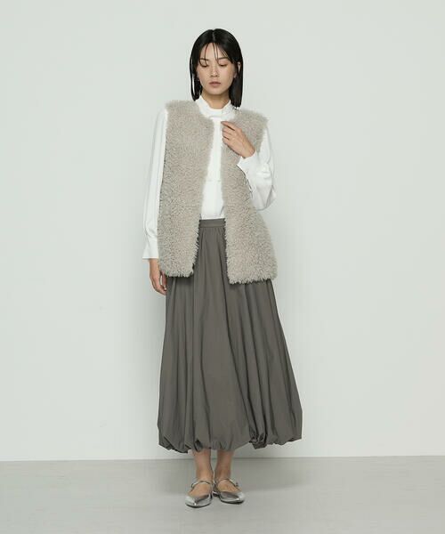 COMME CA COMFORT / コムサ・コンフォート（Lサイズ） ロング・マキシ丈スカート | 〔 TALLサイズ 〕 エアリータフタ バルーンスカート | 詳細14