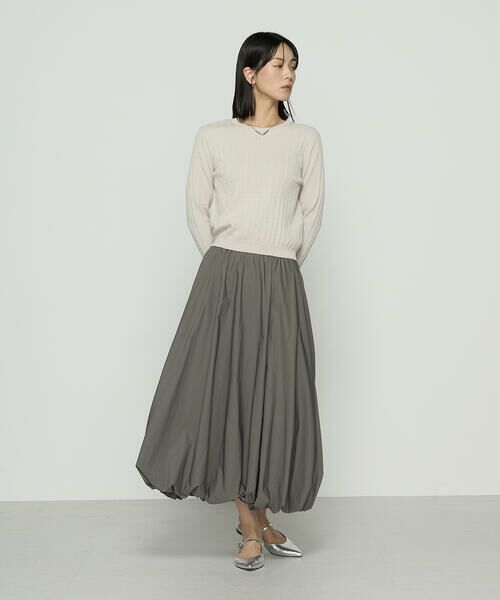 COMME CA COMFORT / コムサ・コンフォート（Lサイズ） ロング・マキシ丈スカート | 〔 TALLサイズ 〕 エアリータフタ バルーンスカート | 詳細15