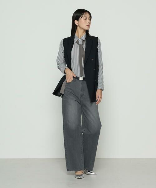 COMME CA COMFORT / コムサ・コンフォート（Lサイズ） デニムパンツ | 〔 TALLサイズ 〕 10.5オンスセンタープレス ワイドデニムパンツ | 詳細4