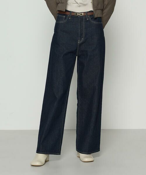 COMME CA COMFORT/コムサ・コンフォート(Lサイズ) 〔 TALLサイズ 〕 10.5オンスセンタープレス ワイドデニムパンツ 09:ワンウォッシュ 15号 COMME CA COMFORT/コムサ・コンフォート(Lサイズ) 〔 TALLサイズ 〕 10.5オンスセンタープレス ワイドデニムパンツ 09:ワンウォッシュ 15号