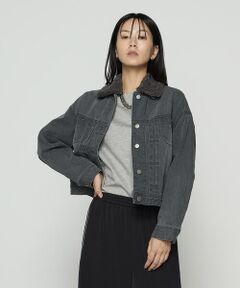 COMME CA COMFORT / コムサ・コンフォート（Lサイズ） Gジャン・デニムジャケット | 〔 TALLサイズ 〕10.5オンス空紡デニム フェイクファー襟付きデニムジャケット