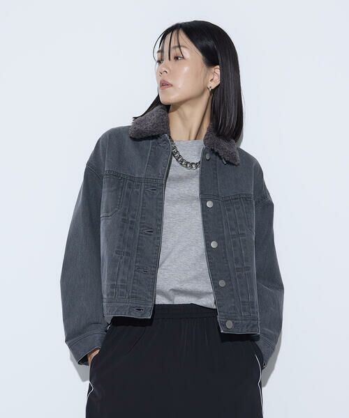 COMME CA COMFORT / コムサ・コンフォート（Lサイズ） Gジャン・デニムジャケット | 〔 TALLサイズ 〕10.5オンス空紡デニム フェイクファー襟付きデニムジャケット | 詳細6