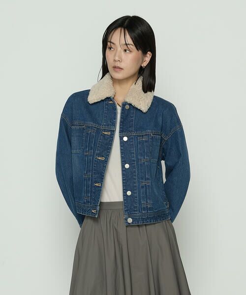 COMME CA COMFORT / コムサ・コンフォート（Lサイズ） Gジャン・デニムジャケット | 〔 TALLサイズ 〕10.5オンス空紡デニム フェイクファー襟付きデニムジャケット | 詳細27