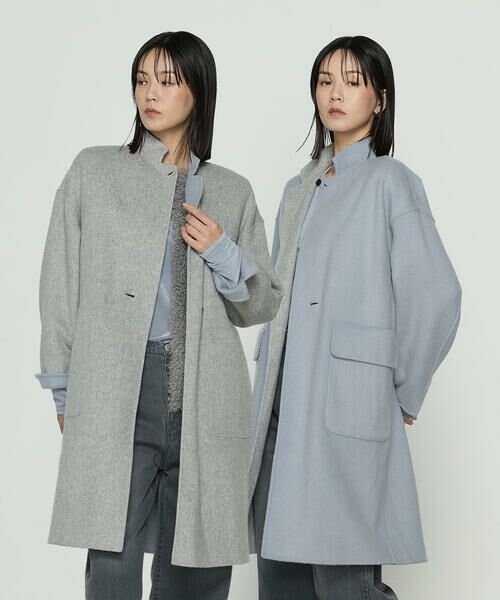 COMME CA COMFORT / コムサ・コンフォート（Lサイズ） その他アウター | 〔 TALLサイズ 〕 ジーロンWフェイスアンチピリングリバーシブルコート | 詳細1