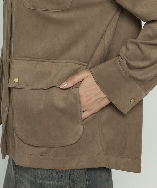 COMME CA COMFORT / コムサ・コンフォート（Lサイズ） その他アウター | 〔 TALLサイズ 〕 ストレッチスエード調 ブルゾン | 詳細21