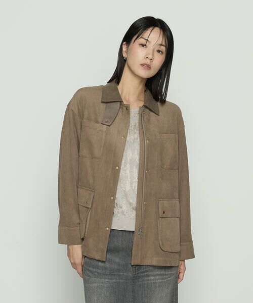 COMME CA COMFORT / コムサ・コンフォート（Lサイズ） その他アウター | 〔 TALLサイズ 〕 ストレッチスエード調 ブルゾン | 詳細12