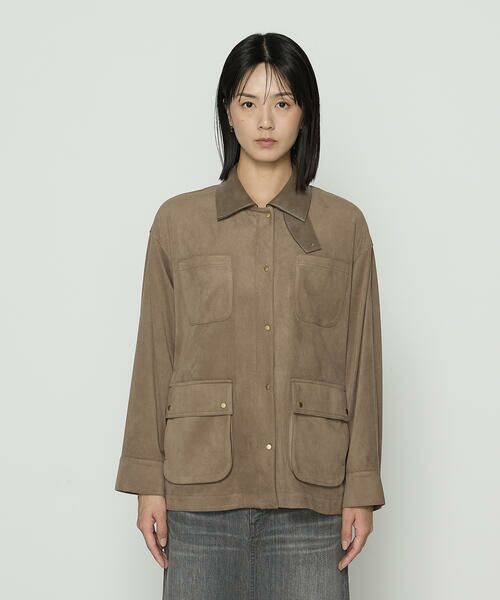 COMME CA COMFORT / コムサ・コンフォート（Lサイズ） その他アウター | 〔 TALLサイズ 〕 ストレッチスエード調 ブルゾン | 詳細13