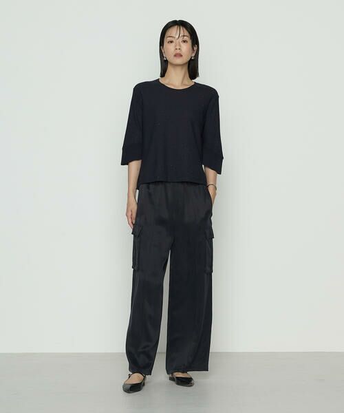 COMME CA COMFORT / コムサ・コンフォート（Lサイズ） ニット・セーター | 〔 TALLサイズ 〕 天竺裏目編み スパンコールニットプルオーバー | 詳細1