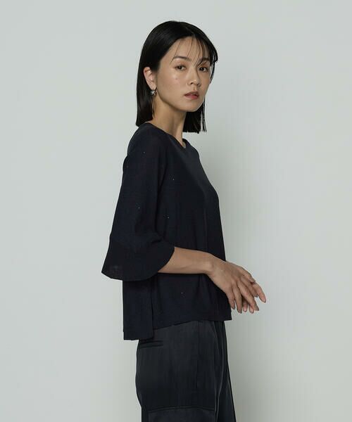 COMME CA COMFORT / コムサ・コンフォート（Lサイズ） ニット・セーター | 〔 TALLサイズ 〕 天竺裏目編み スパンコールニットプルオーバー | 詳細3