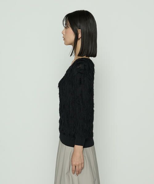 COMME CA COMFORT / コムサ・コンフォート（Lサイズ） ニット・セーター | 〔 TALLサイズ 〕 フリンジジャカード Vネックニット | 詳細5