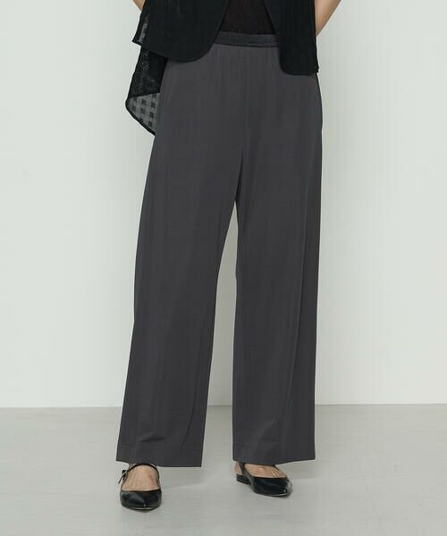 COMME CA COMFORT/コムサ・コンフォート(Lサイズ) 〔 +サイズ 〕 ハイテンションポンチ ワイドパンツ 04:グレー 13号 COMME CA COMFORT/コムサ・コンフォート(Lサイズ) 〔 +サイズ 〕 ハイテンションポンチ ワイドパンツ 04:グレー 13号
