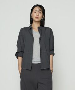 COMME CA COMFORT / コムサ・コンフォート（Lサイズ） シャツ・ブラウス | 〔 +サイズ 〕 ドライオーガンジー ステッチワークドルマンシャツ