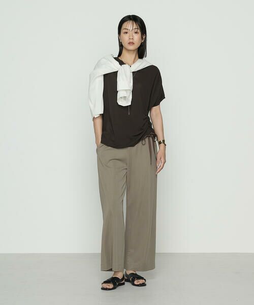 COMME CA COMFORT / コムサ・コンフォート（Lサイズ） シャツ・ブラウス | 〔 +サイズ 〕 ドライオーガンジー ステッチワークドルマンシャツ | 詳細4