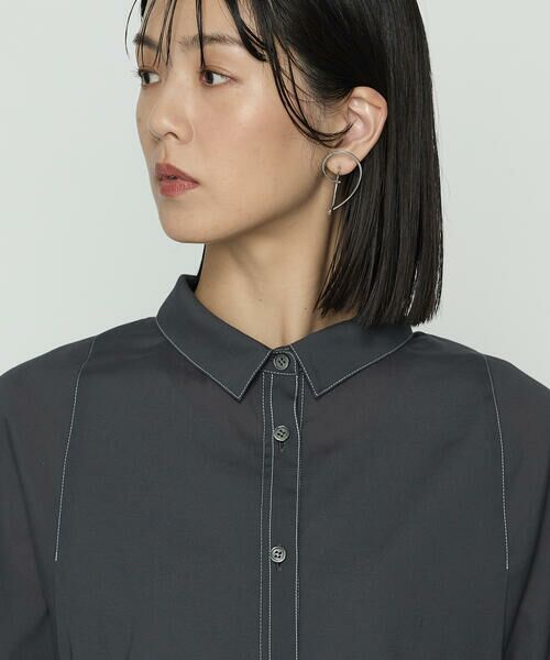 COMME CA COMFORT / コムサ・コンフォート（Lサイズ） シャツ・ブラウス | 〔 +サイズ 〕 ドライオーガンジー ステッチワークドルマンシャツ | 詳細17