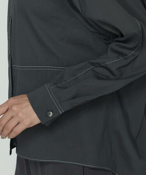 COMME CA COMFORT / コムサ・コンフォート（Lサイズ） シャツ・ブラウス | 〔 +サイズ 〕 ドライオーガンジー ステッチワークドルマンシャツ | 詳細18