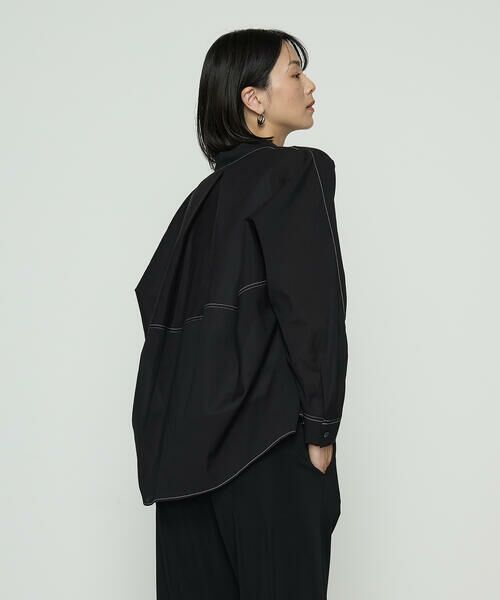 COMME CA COMFORT / コムサ・コンフォート（Lサイズ） シャツ・ブラウス | 〔 +サイズ 〕 ドライオーガンジー ステッチワークドルマンシャツ | 詳細29