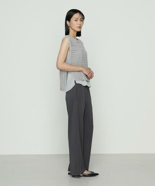 COMME CA COMFORT / コムサ・コンフォート（Lサイズ） ニット・セーター | 〔 +サイズ 〕 コイルヤーン レーシーベスト | 詳細1