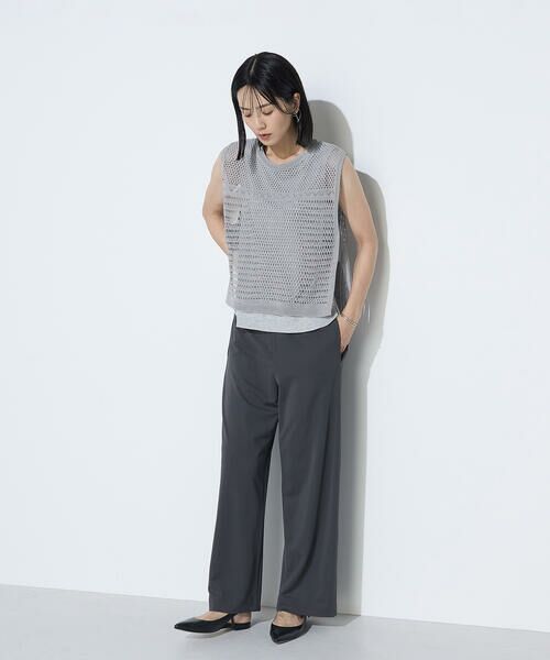 COMME CA COMFORT / コムサ・コンフォート（Lサイズ） ニット・セーター | 〔 +サイズ 〕 コイルヤーン レーシーベスト | 詳細14