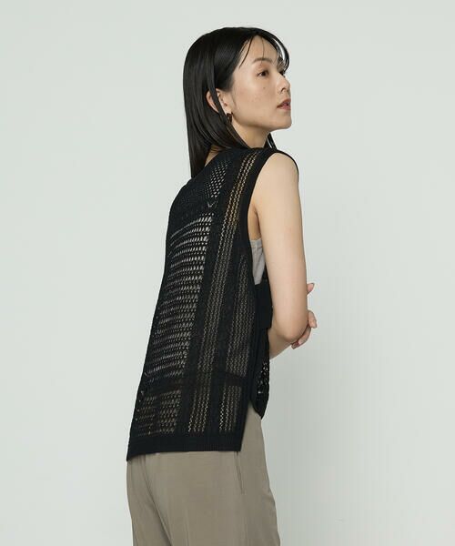 COMME CA COMFORT / コムサ・コンフォート（Lサイズ） ニット・セーター | 〔 +サイズ 〕 コイルヤーン レーシーベスト | 詳細19