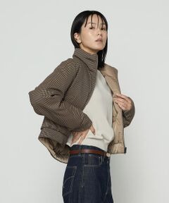 COMME CA COMFORT / コムサ・コンフォート（Lサイズ） その他アウター | 〔 TALLサイズ 〕 ドビーガンクラブチェック リバーシブルショートダウンブルゾン