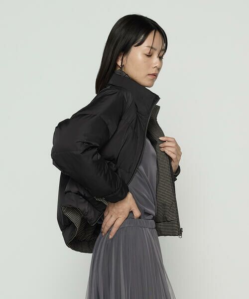 COMME CA COMFORT / コムサ・コンフォート（Lサイズ） その他アウター | 〔 TALLサイズ 〕 ドビーガンクラブチェック リバーシブルショートダウンブルゾン | 詳細5