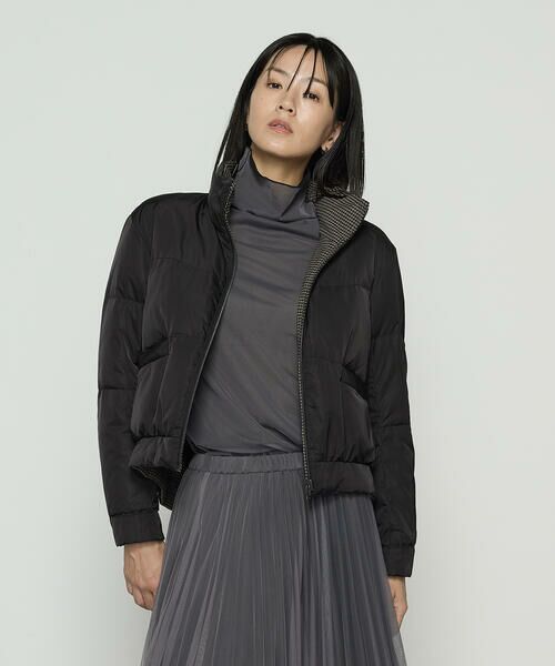 COMME CA COMFORT / コムサ・コンフォート（Lサイズ） その他アウター | 〔 TALLサイズ 〕 ドビーガンクラブチェック リバーシブルショートダウンブルゾン | 詳細8