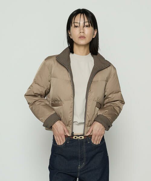 COMME CA COMFORT / コムサ・コンフォート（Lサイズ） その他アウター | 〔 TALLサイズ 〕 ドビーガンクラブチェック リバーシブルショートダウンブルゾン | 詳細23