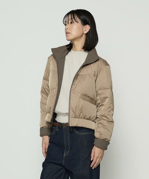 COMME CA COMFORT / コムサ・コンフォート（Lサイズ） その他アウター | 〔 TALLサイズ 〕 ドビーガンクラブチェック リバーシブルショートダウンブルゾン | 詳細25